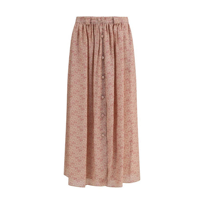Half circle Skirt with foliage print