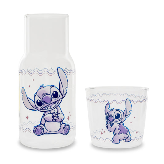 Disney Lilo & Stitch 18-Ounce Glass Pitcher and 8-Ounce Cup