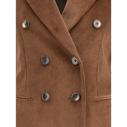 Double-breasted corduroy Blazer