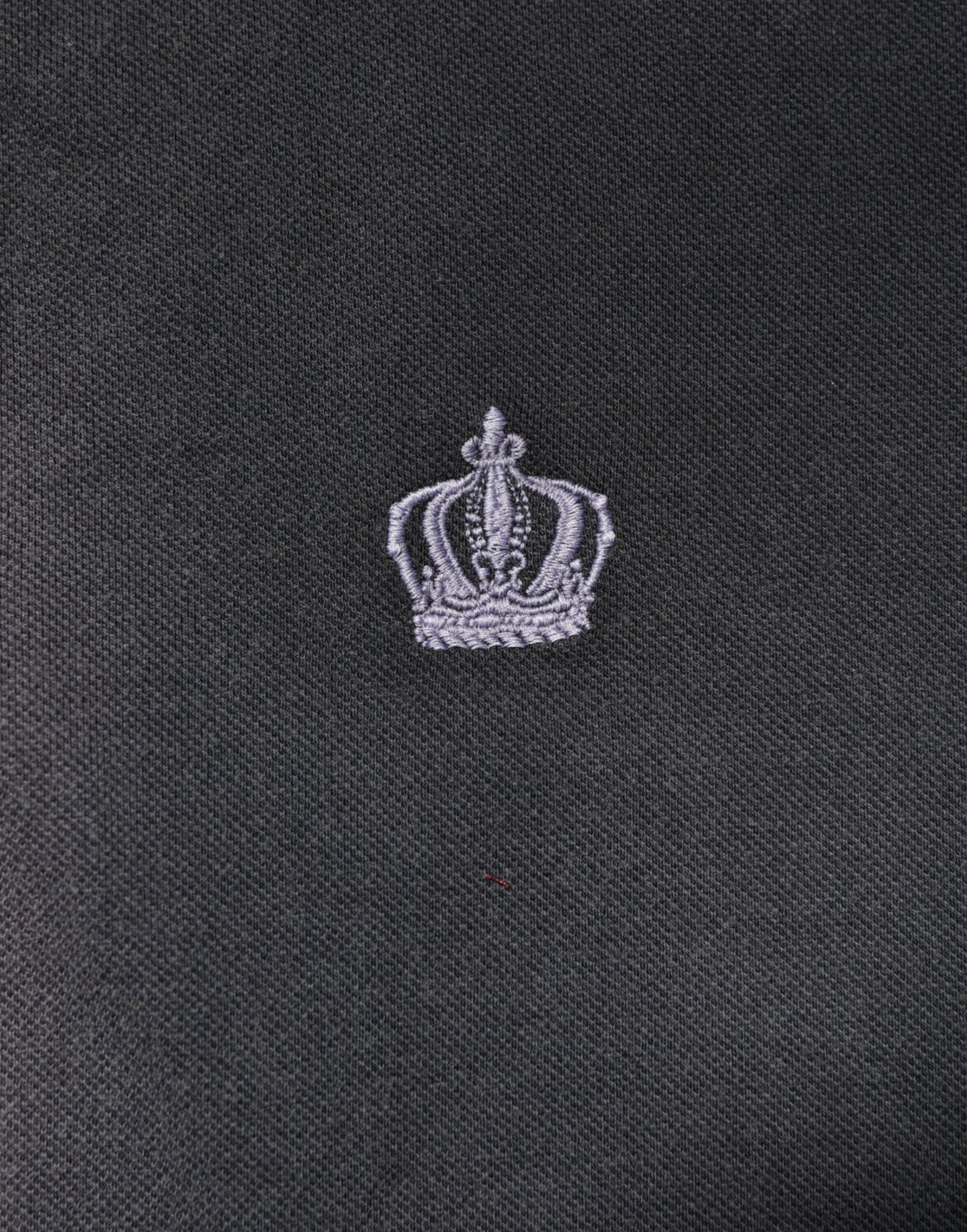 Gray Cotton Crown Collared Men Polo T-shirt