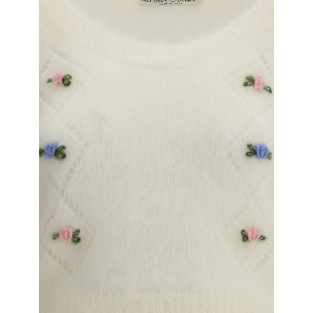 Short sleeve mohair Sweater