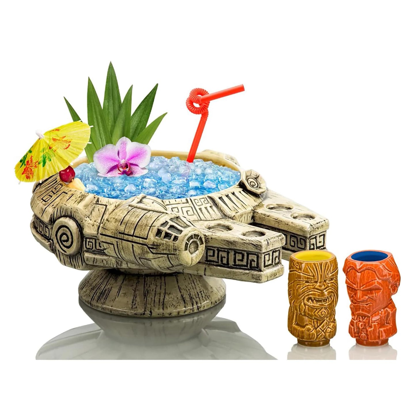 Geeki Tikis Star Wars Millennium Falcon Punch Bowl Set With Mini Muglets