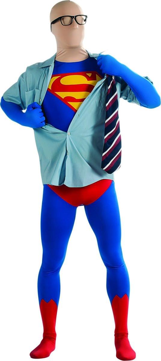 Superman 2nd Skin Jumpsuit Costume Adult Medium 38-40