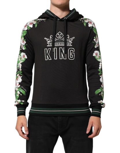 KING Black Orchid Floral Crown Logo Hoodie Sweater