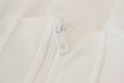 White Cotton Corset Stretch Top  T-shirt