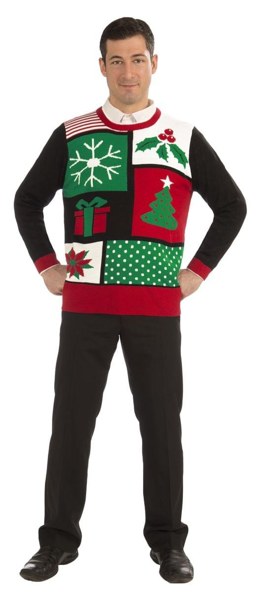 Jolly Holiday Ugly Christmas Sweater Adult Medium