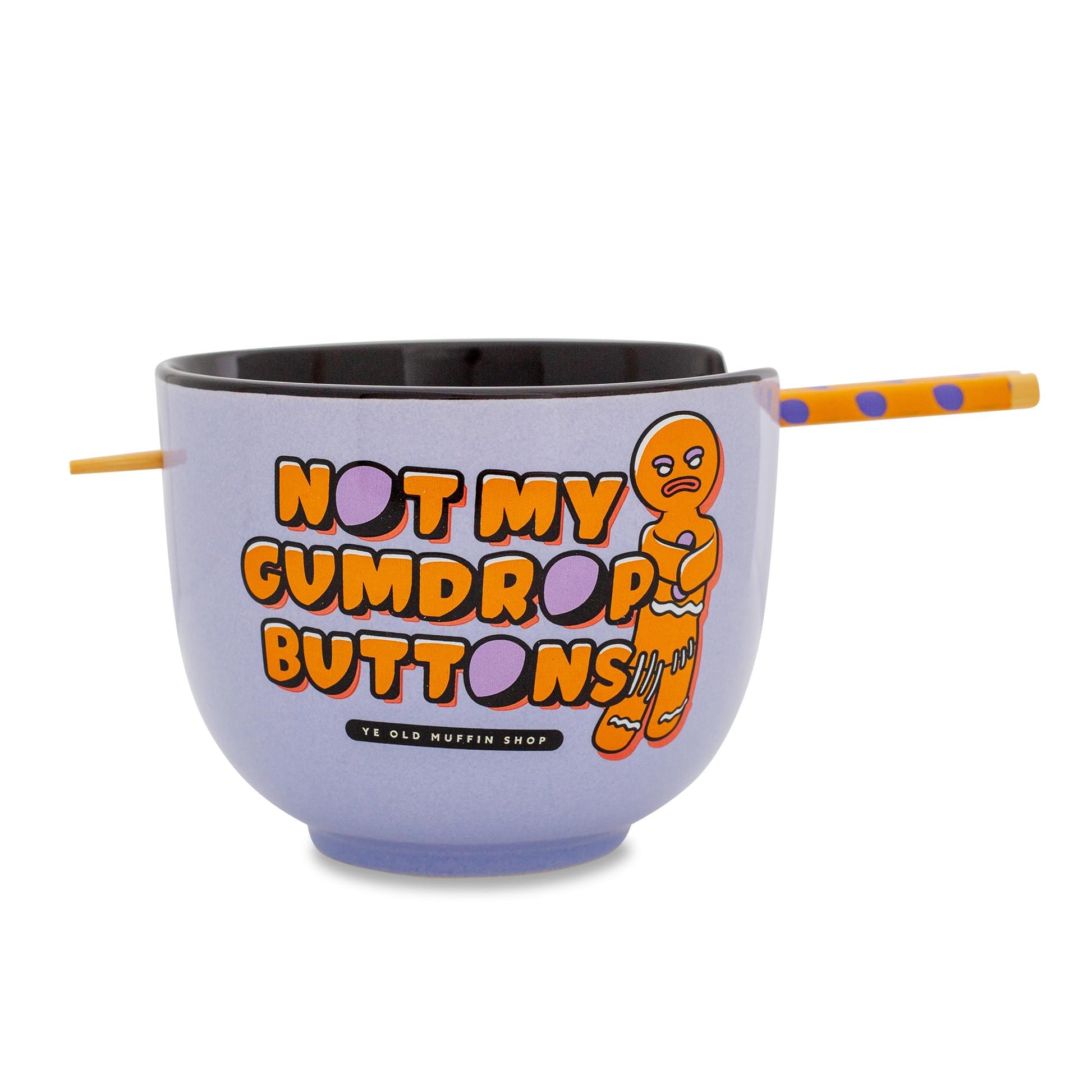 Shrek Gingerbread Man 20-Ounce Ceramic Ramen Bowl and Chopstick Set