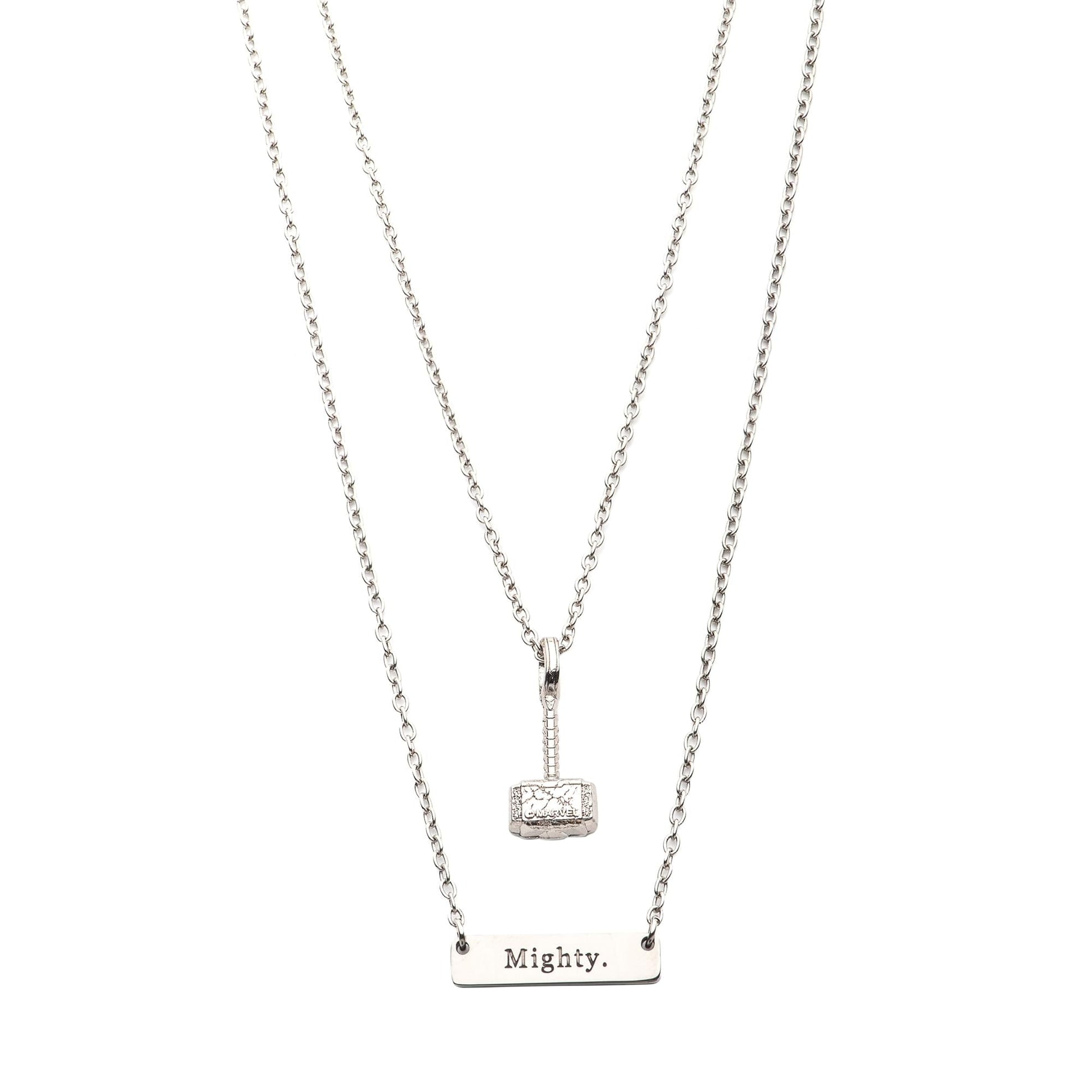 Marvel Thor: Love and Thunder Mighty Thor and Hammer Tiered Necklace