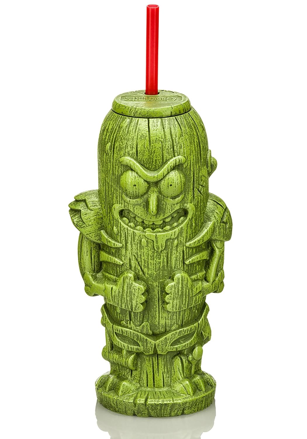 Geeki Tikis Rick and Morty Pickle Rick Plastic Tumbler | Holds 22 Ounces