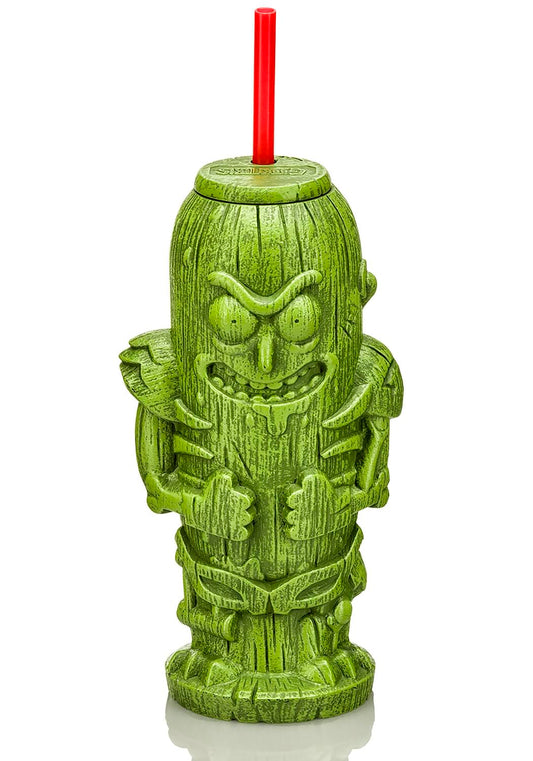 Geeki Tikis Rick and Morty Pickle Rick Plastic Tumbler | Holds 22 Ounces