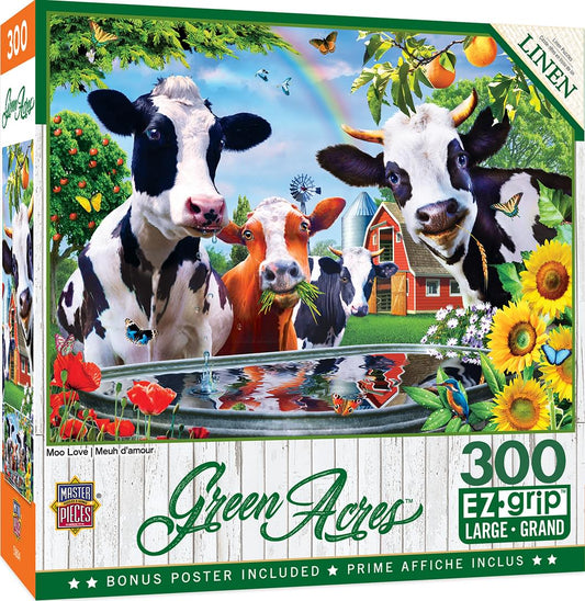 Moo Love 300 Piece Large EZ Grip Jigsaw Puzzle