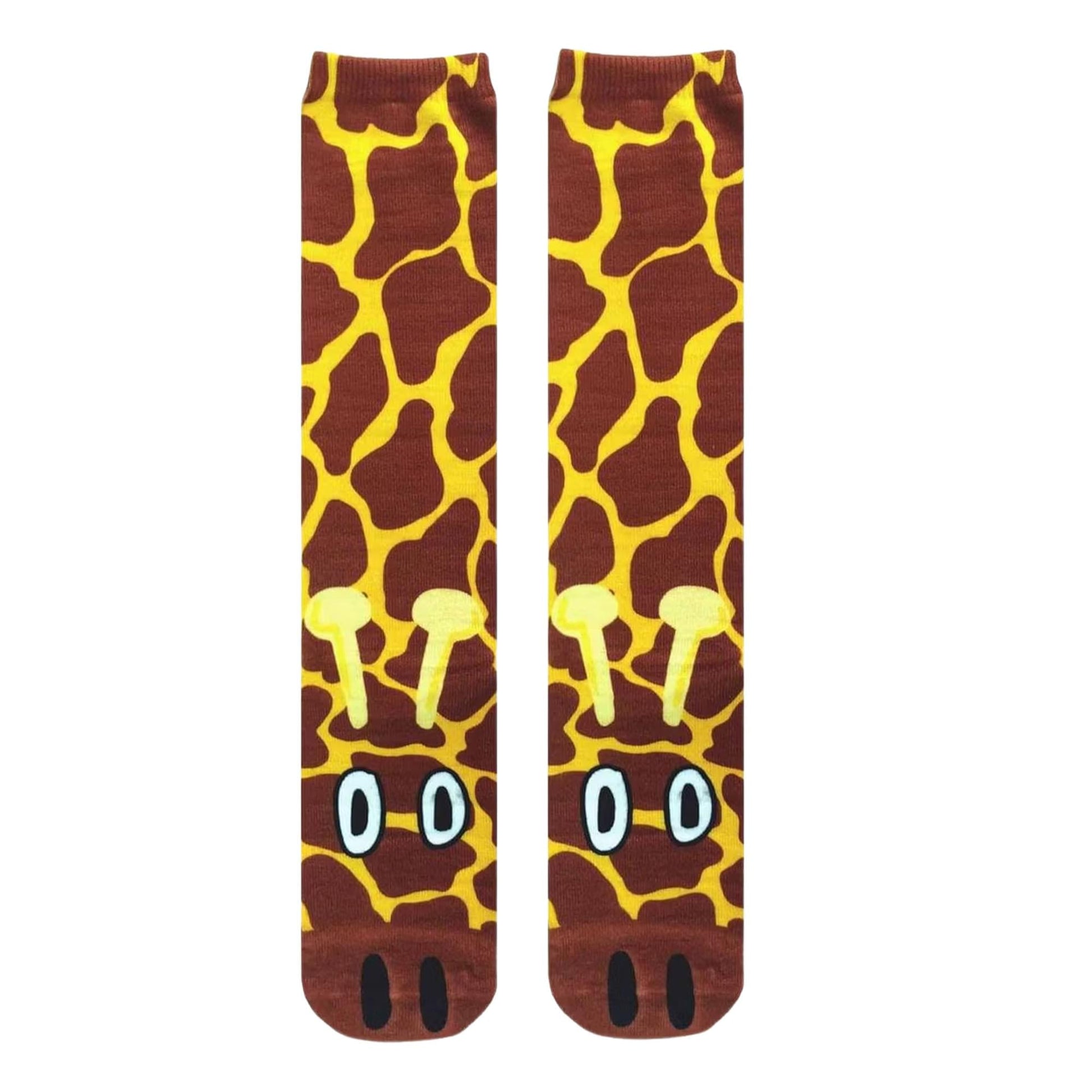 Giraffe Photo Print Knee High Socks