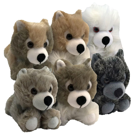 Game of Thrones Exclusive 6-Inch Plush Direwolf Prone Cub 6-Pack