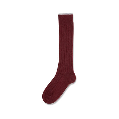 Cashmere ribbed Socks