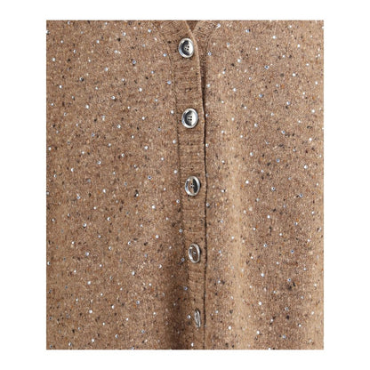 Bouclé fabric Cardigan with rhinestones