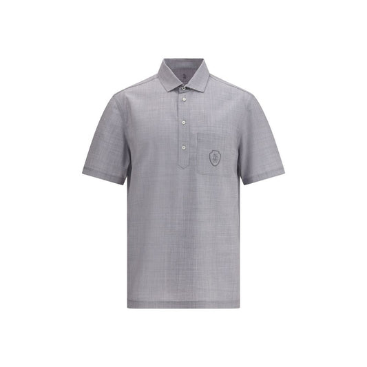 Virgin wool poplin polo Shirt