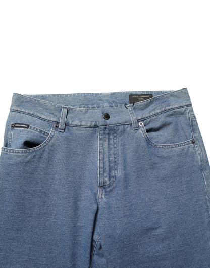 Blue Cotton Stretch Slim Fit Men Denim Jeans