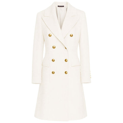 White Wool Women Coat