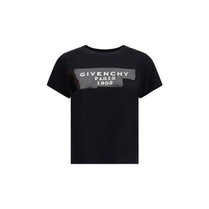 Cotton T-shirt with print black givenchy tape