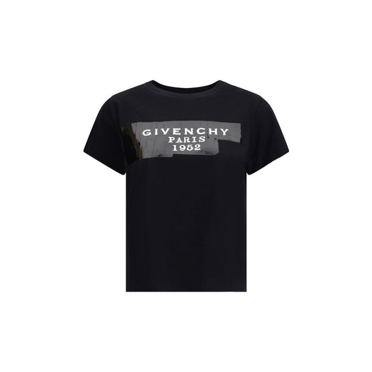 Cotton T-shirt with print black givenchy tape