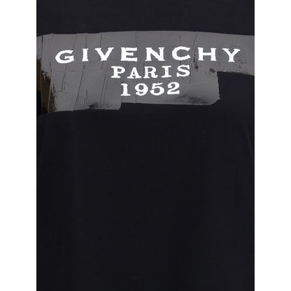 Cotton T-shirt with print black givenchy tape