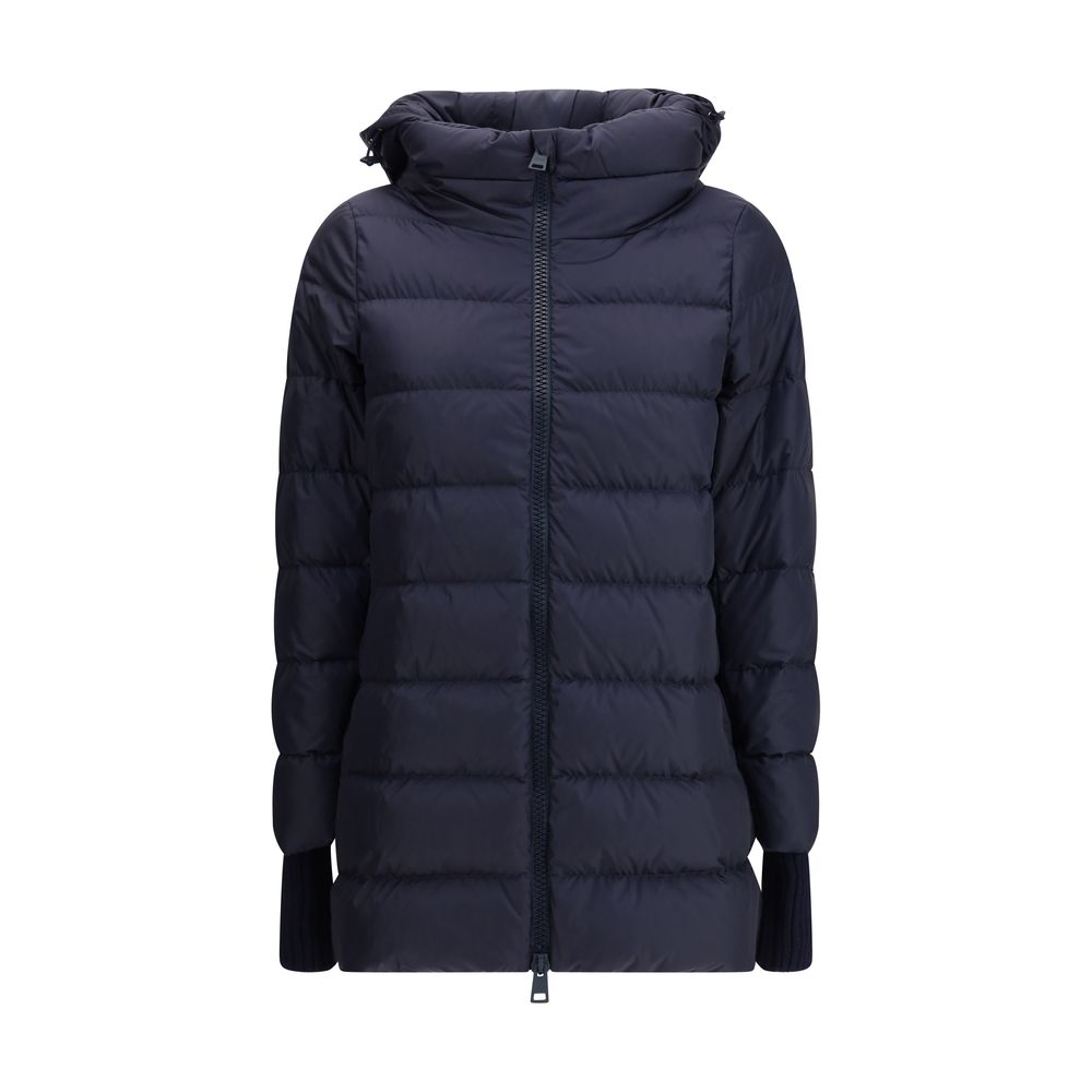 Hooded Down Jacket in dark blue