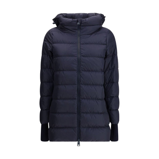 Hooded Down Jacket in dark blue