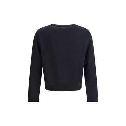 True Roundneck in Off Black Rustic Merino