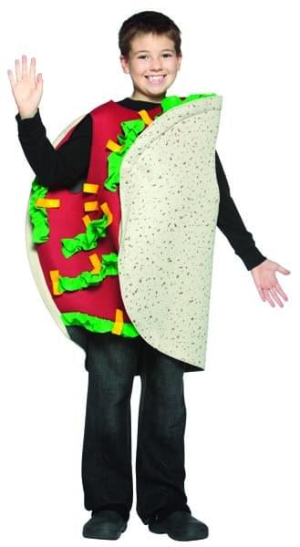 Funny Food Mexican Taco Child Costume 7-10