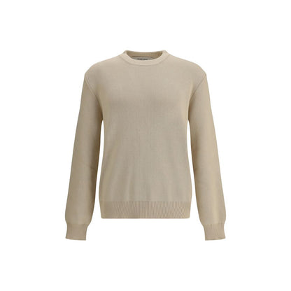 Beige ribbed-knit sweater