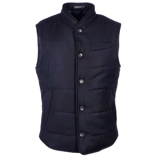 Blue Wool Sleveless Jacket