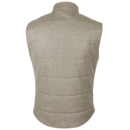 Beige Wool Sleveless Jacket