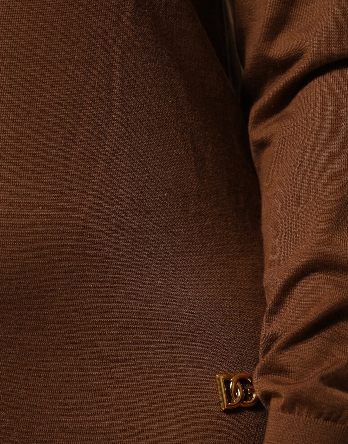 Brown Cashmere Turtle Neck Pullover Sweater