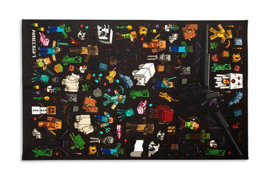 Minecraft Mob Printed Area Rug | 60 x 39 Inches