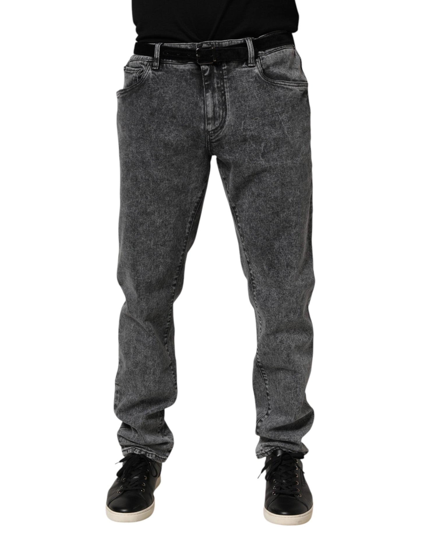 Gray Cotton Slim Fit Denim Trouser Jeans