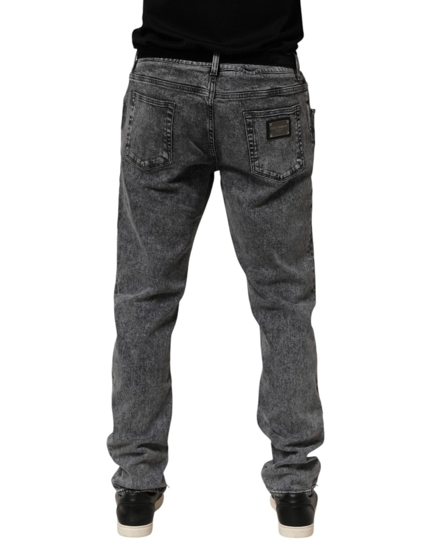 Gray Cotton Slim Fit Denim Trouser Jeans