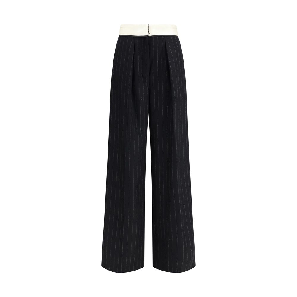Sartorial high-waisted pinstripe wool-blend Trousers