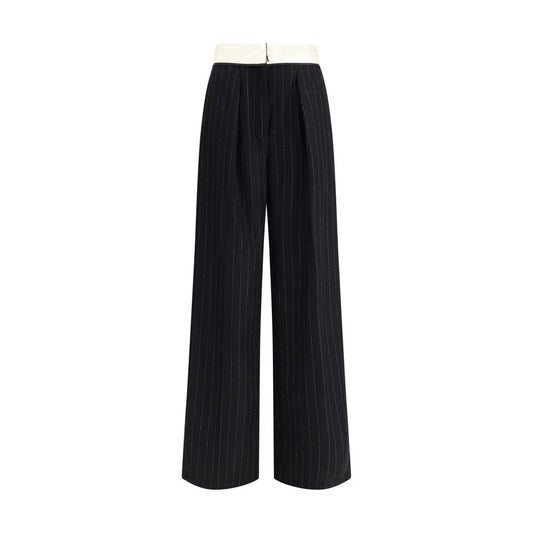 Sartorial high-waisted pinstripe wool-blend Trousers
