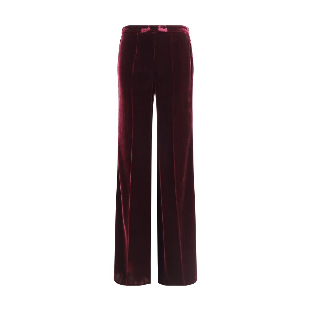 Flared Trousers in smooth Velvet