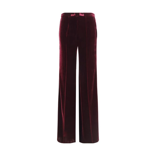Flared Trousers in smooth Velvet