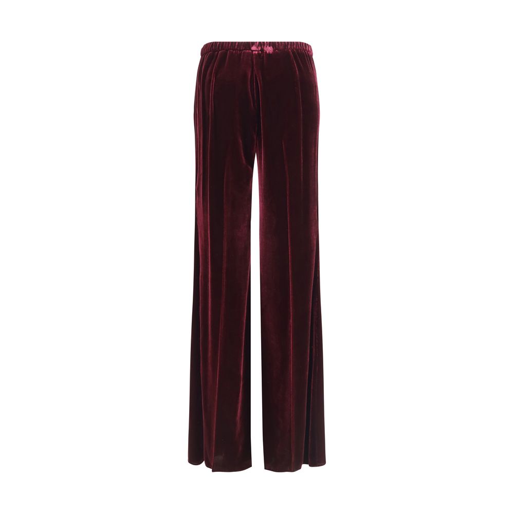 Flared Trousers in smooth Velvet