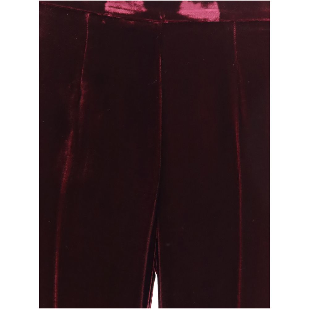 Flared Trousers in smooth Velvet