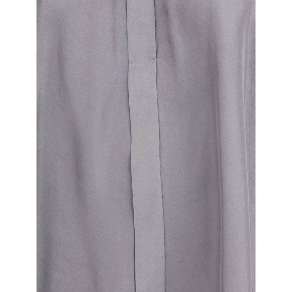 Crater-collar Shirt in habotai Silk