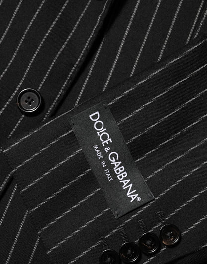 Black Stripes 2 Buttons Suit Jacket Blazer