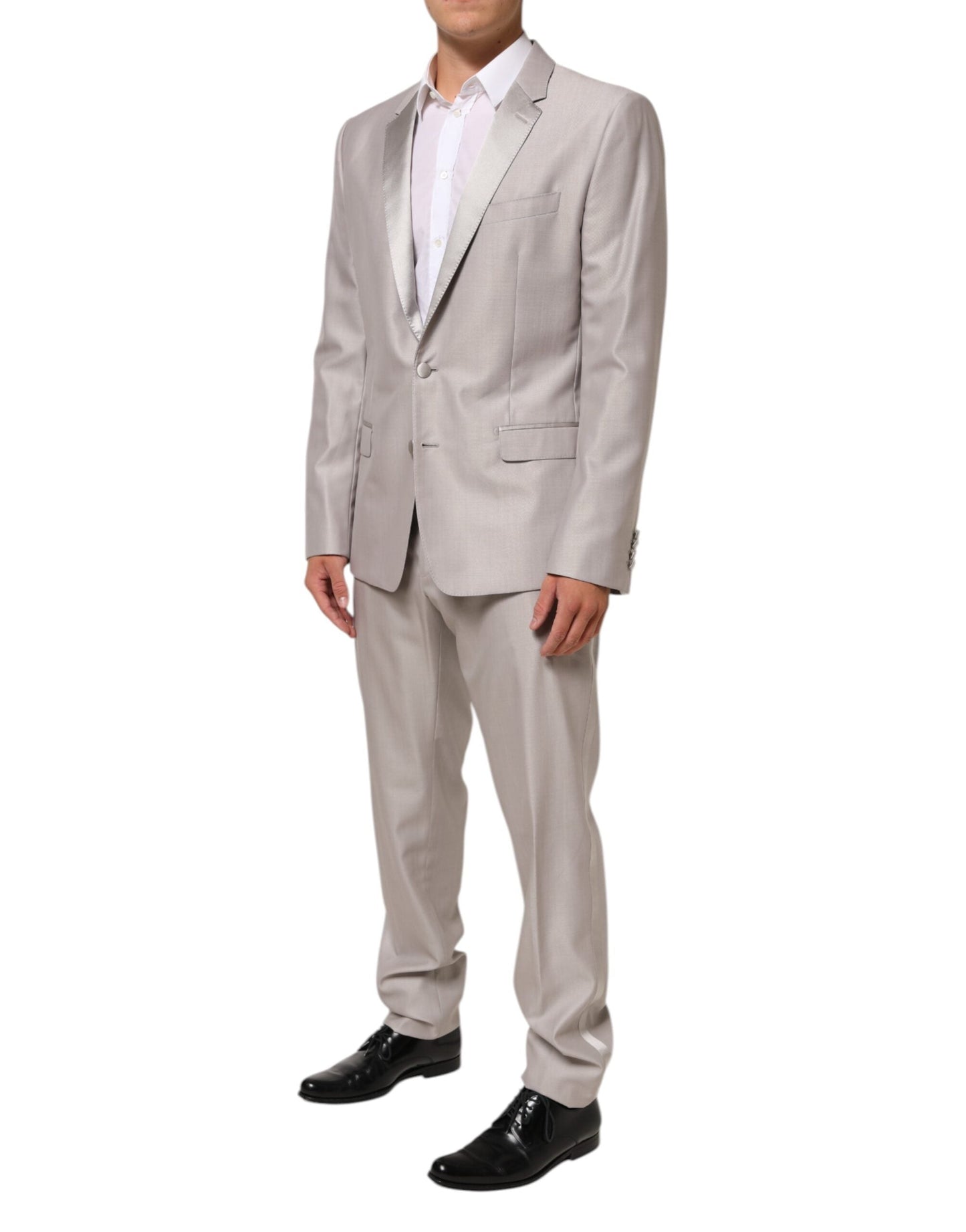 Light Gray Wool 2 Piece MARTINI Formal Suit