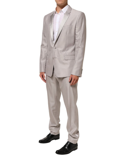 Light Gray Wool 2 Piece MARTINI Formal Suit