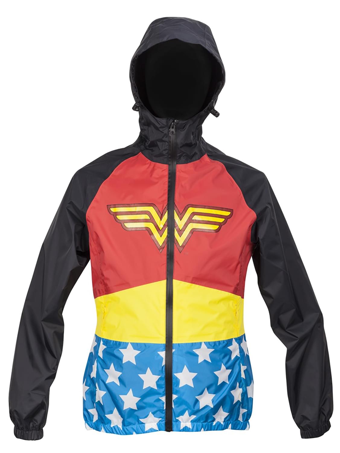 DC Wonder Woman Womens Zip Raincoat Hooded Jacket | Small