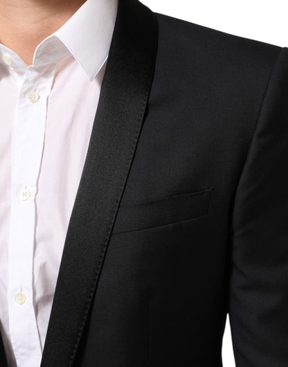 Black GOLD 1 Button Suit Jacket Men Blazer