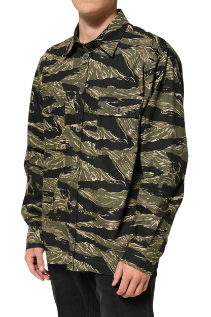 Multicolor Camouflage Cotton Casual Shirt