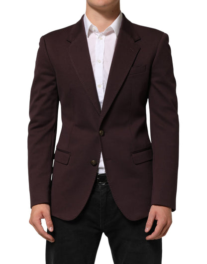 Maroon Cotton 2 Buttons Suit Jacket Blazer